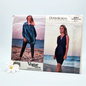 Vintage Vogue 2667, Womens Dress Sewing Pattern, Sizes 6-10, Donna Karan
